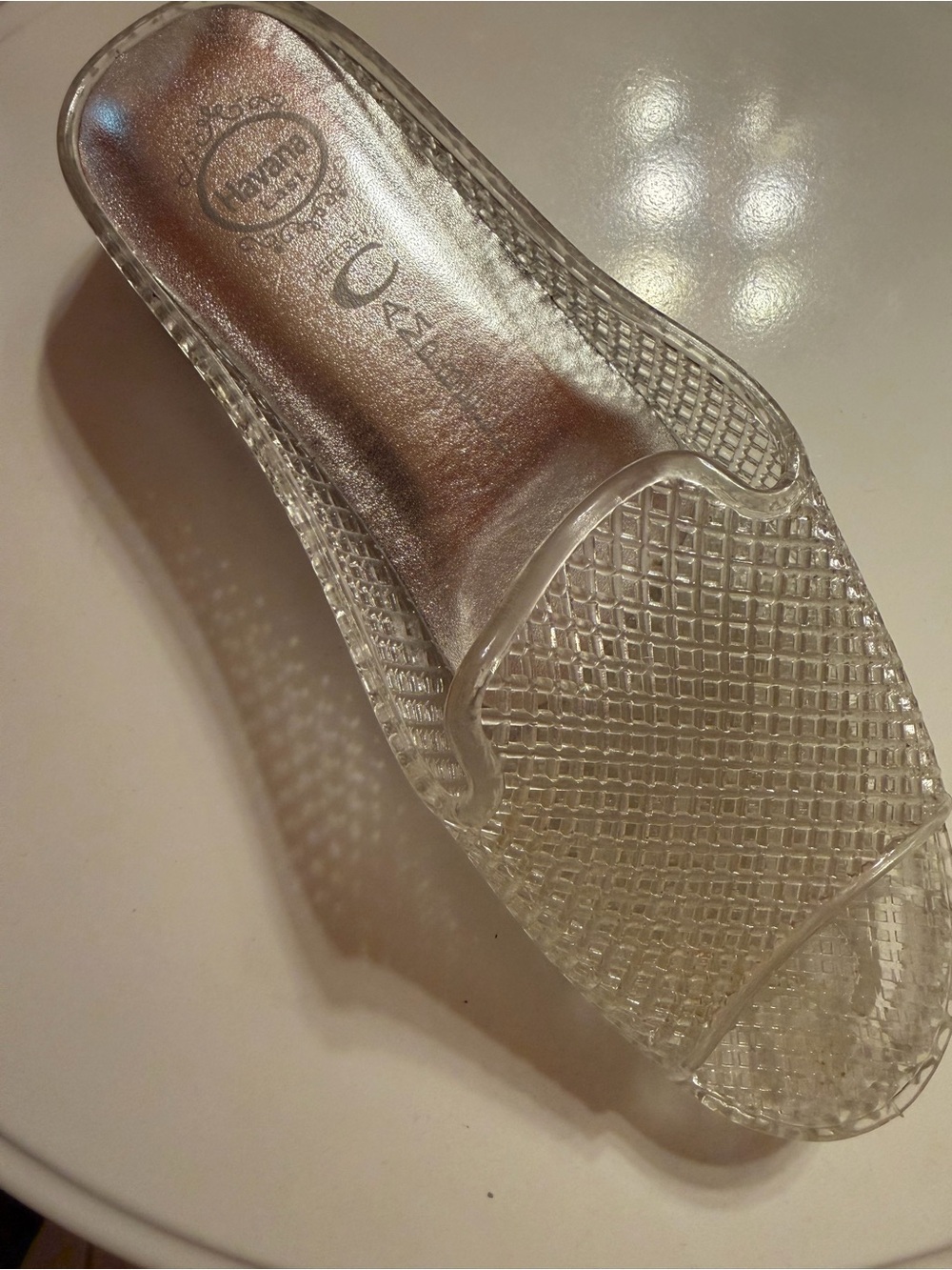 Clear textured Geoffrey Campbell Havana jellies